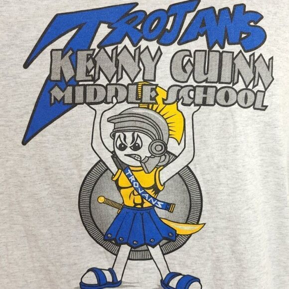 Kenny Guinn Trojans T Shirt Vintage 90s Las Vegas Middle School Made In USA Mens - Picture 2 of 7